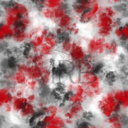 Red+Gray Tie Dye (ON HAND FABRIC)r