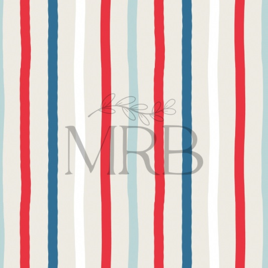 RWB Stripes (ON HAND FABRIC)