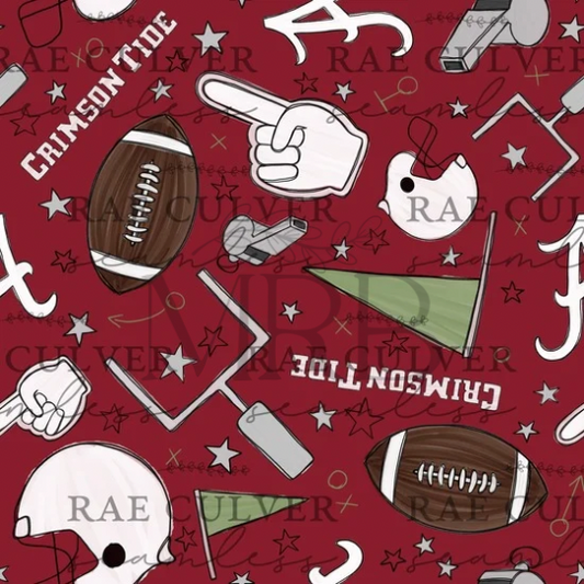 Alabama Crimson Tide General (ON HAND FABRIC)