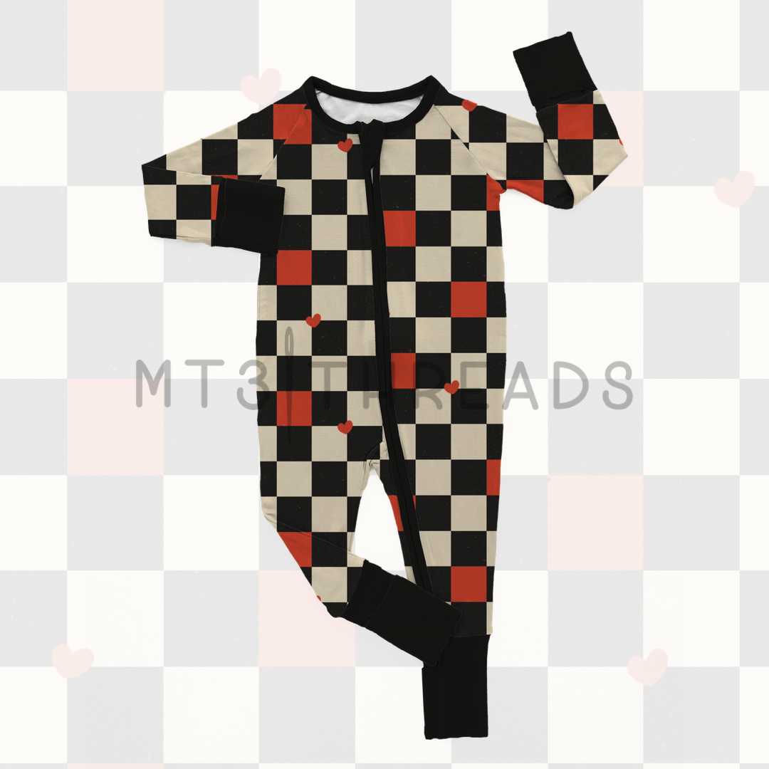 (RTS) Red Checker V-Day Zippy