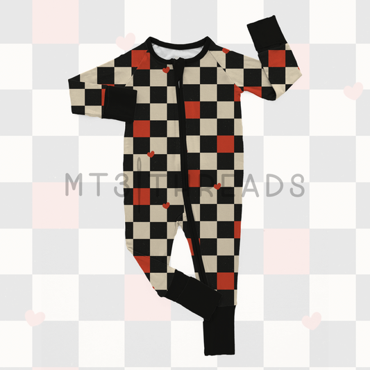 (RTS) Red Checker V-Day Zippy