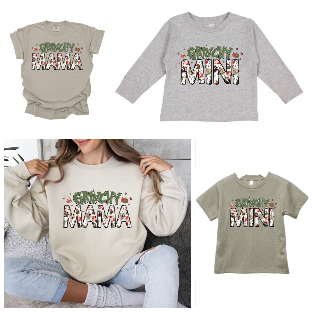 Mama + Mini Grinchy Shirts