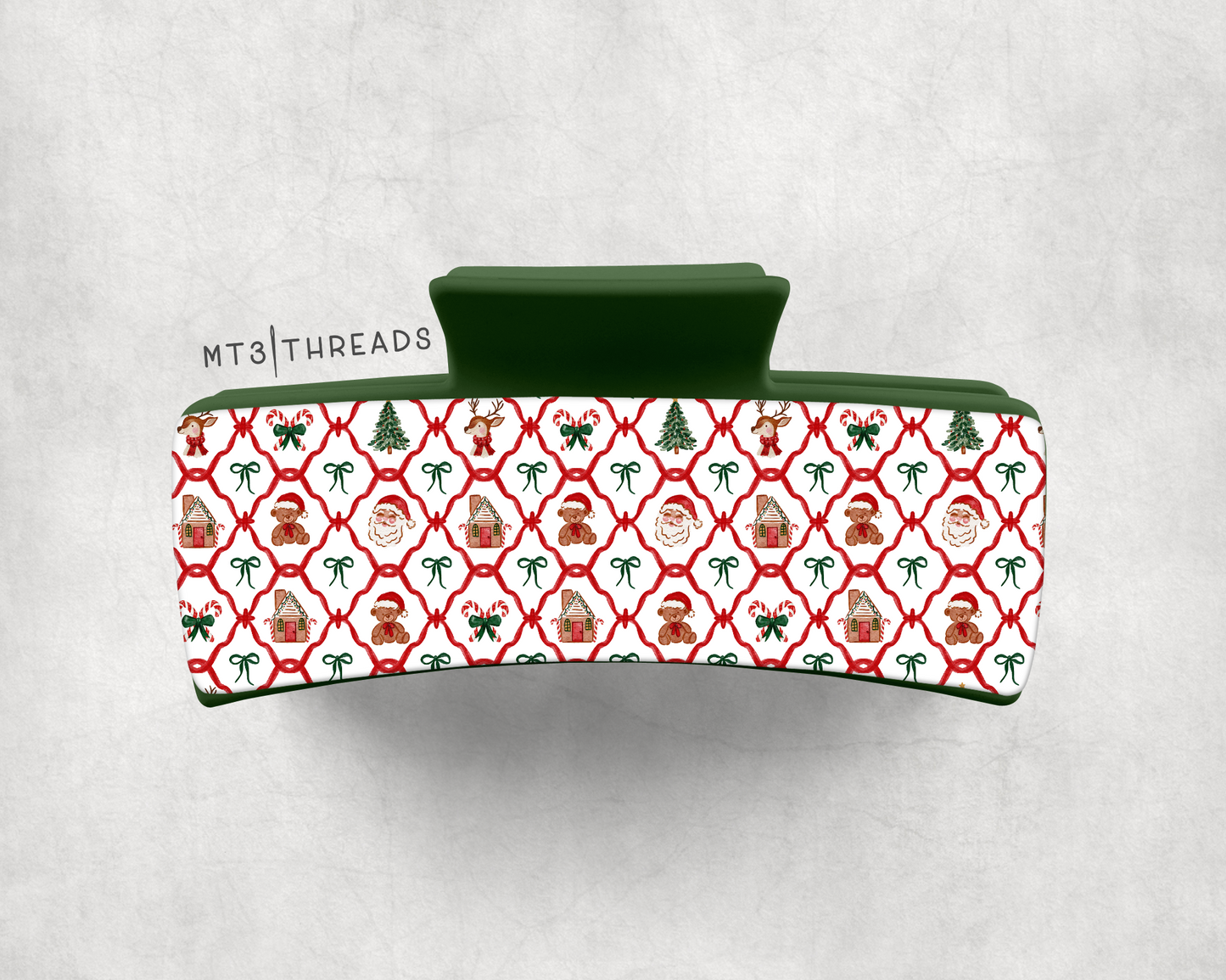 Vintage Christmas Diamonds | Claw Clip